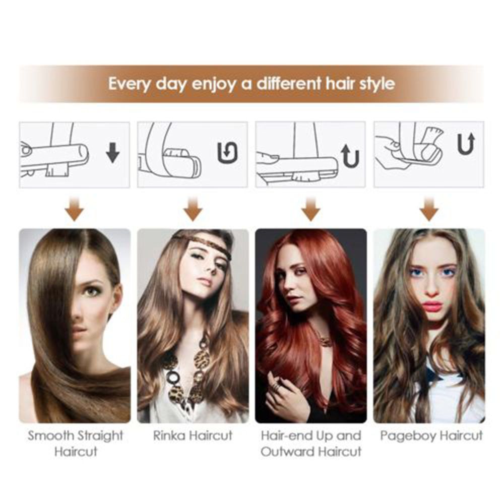 Hair Steam Straightener Ceramic Steam Flat Iron Vapor Plate
