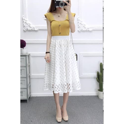 Ladies Lace Skirt - White