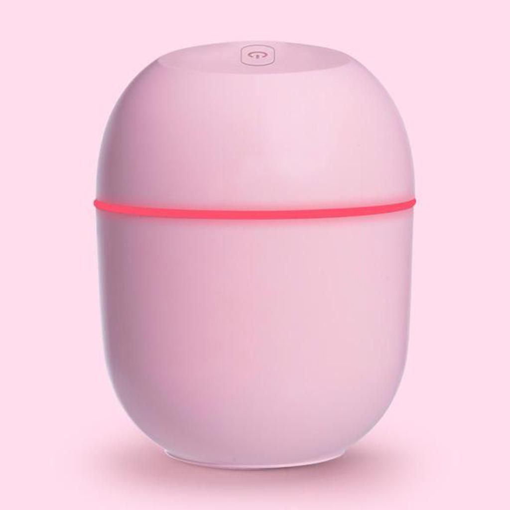 Humidifier 220ml Cold Mist LED Light Diffuser For Pink