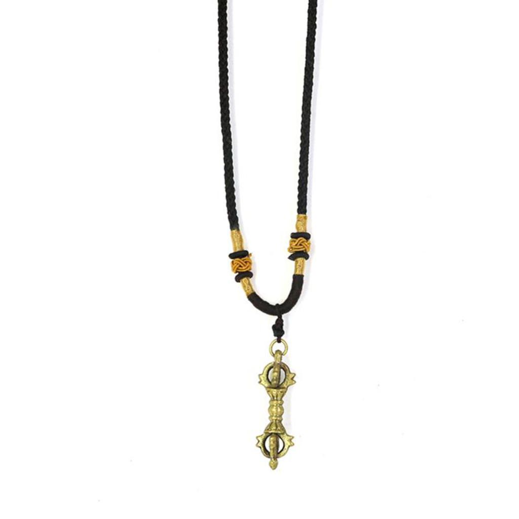 Ancient Golden Pure Antique Copper Dorje Phurpa Pendant Magic Amulet