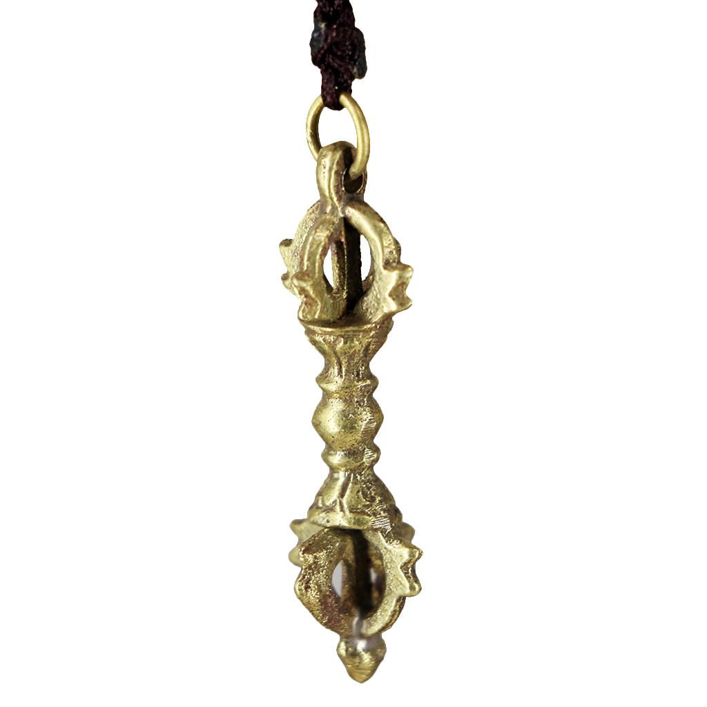 Ancient Golden Pure Antique Copper Dorje Phurpa Pendant Magic Amulet
