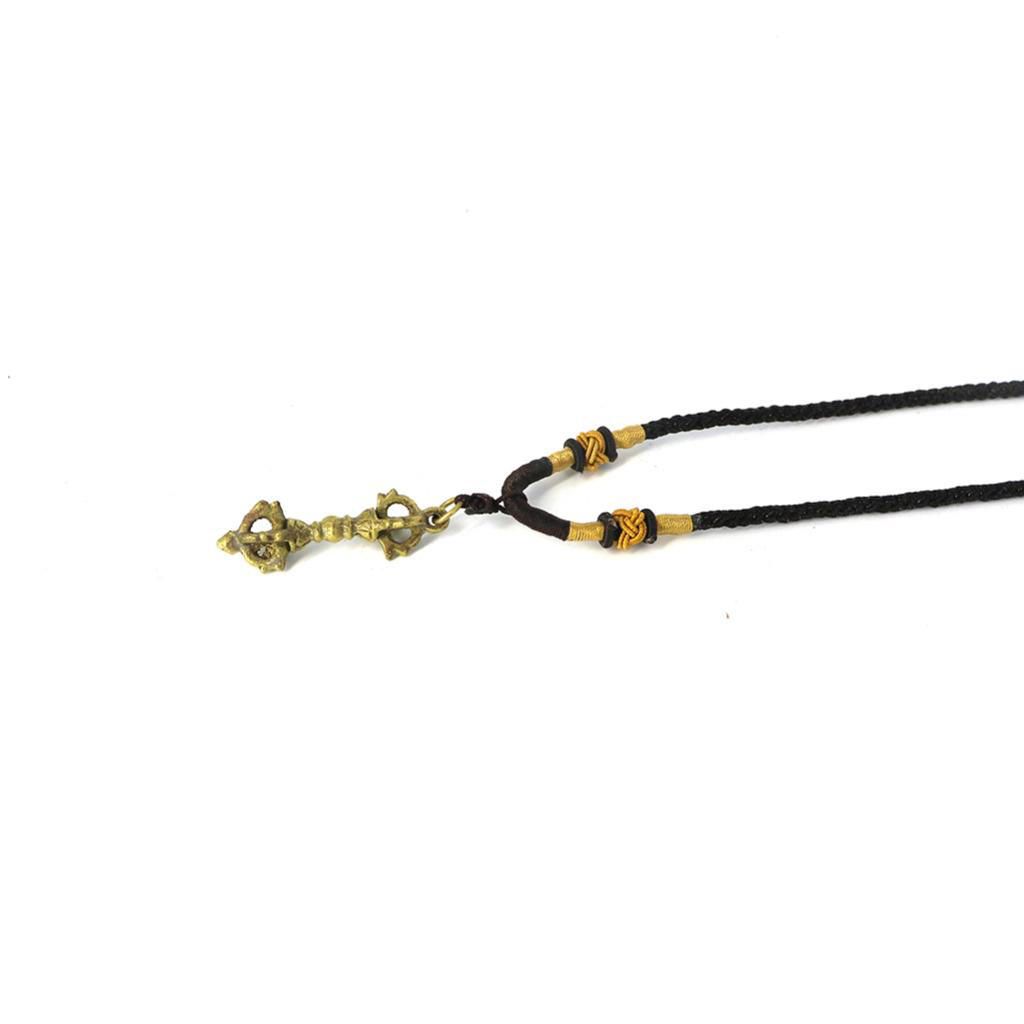 Ancient Golden Pure Antique Copper Dorje Phurpa Pendant Magic Amulet