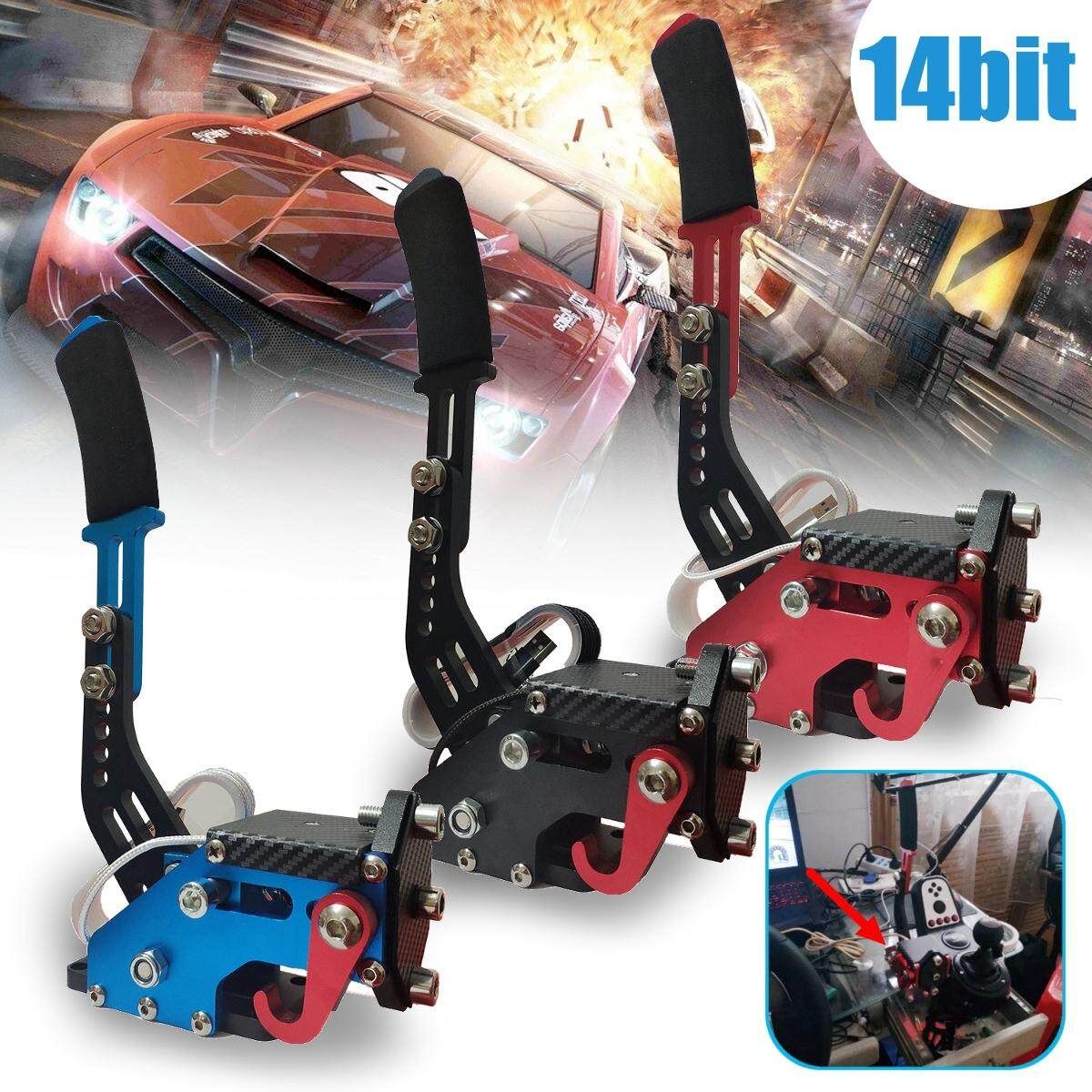 14Bit PC USB Handbrake SIM For Racing Games G25/27/29 T500 FANATECOSW DIRT RALLY Blue Blue (blue)