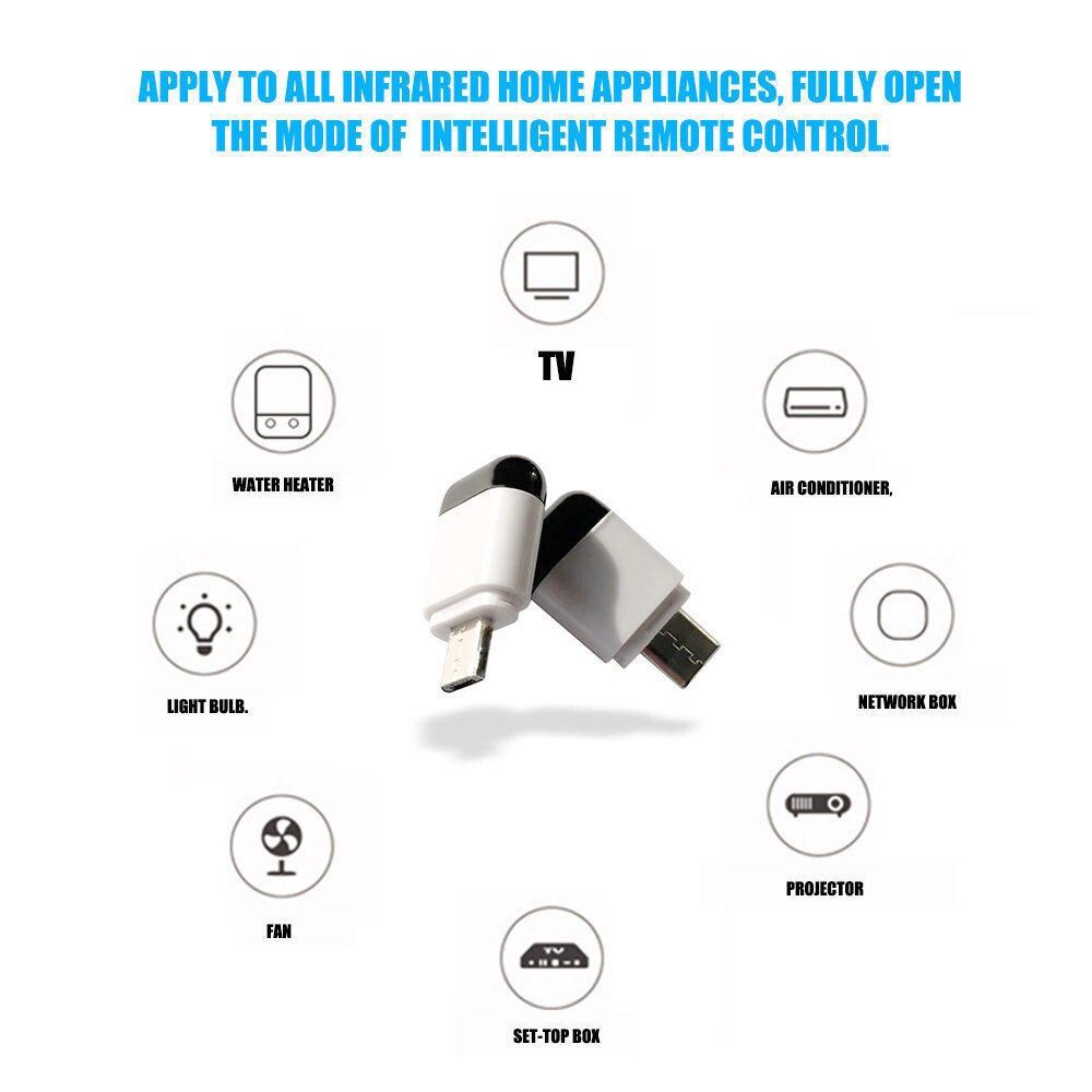 New 2020 Mini Infrared Wireless Smart IR Remote Control OTG Adapter With Type C/ Micro USB For Huawei Samsung