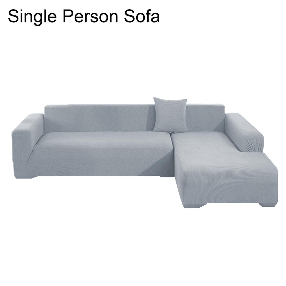 1 Set Sofa Cover Thicken Scratch Resistant Solid-Light Grey