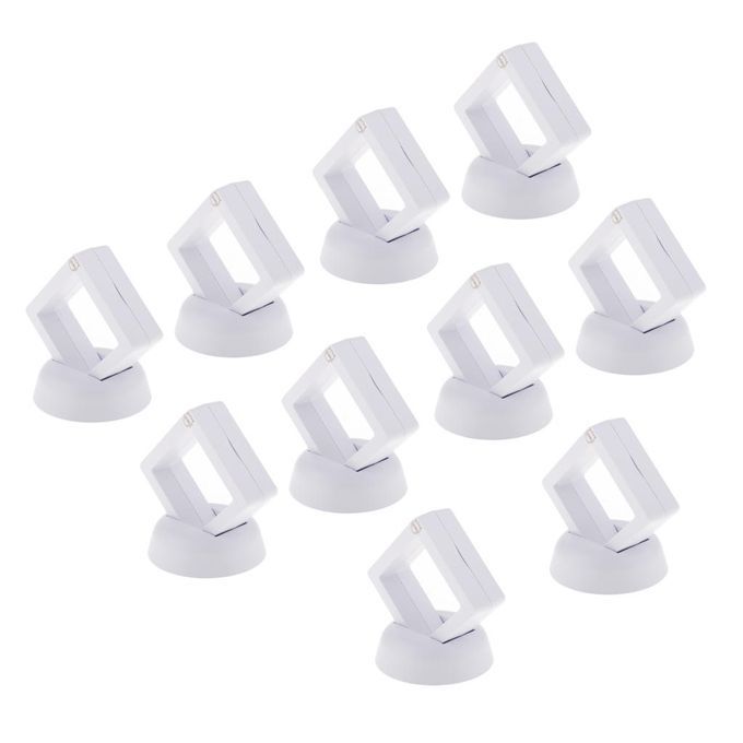 Display Stand 3D Floating Frame Display Holder For Coin Jewelry White