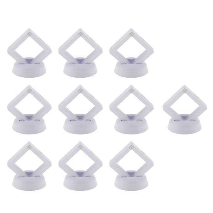 Display Stand 3D Floating Frame Display Holder For Coin Jewelry White