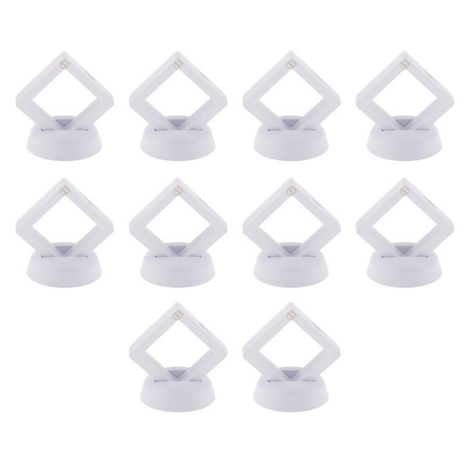 Display Stand 3D Floating Frame Display Holder For Coin Jewelry White