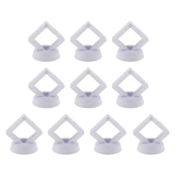 Display Stand 3D Floating Frame Display Holder For Coin Jewelry White