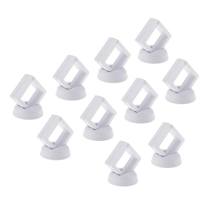 Display Stand 3D Floating Frame Display Holder For Coin Jewelry White