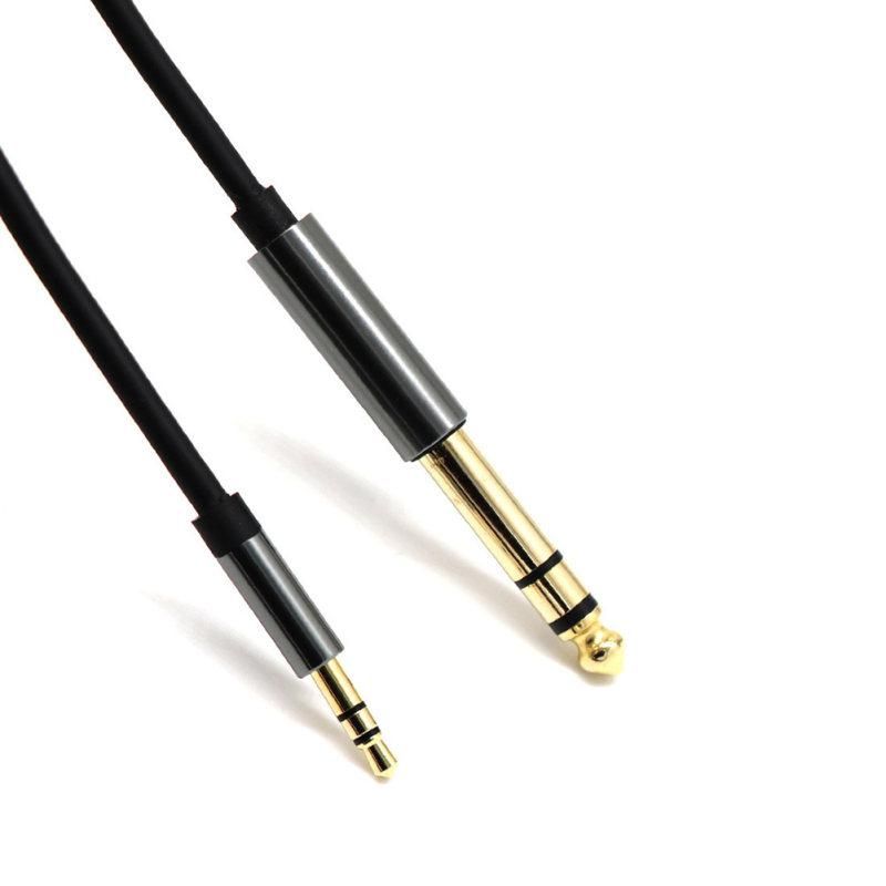 3.5mm Male to 6.5mm 1/4 Inch Male Adapter Jack Stereo-Black