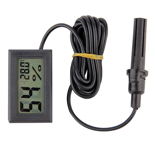 Portable Mini LCD Thermometer Hygrometer Temperature-Black