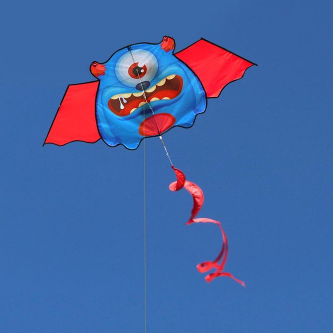 58"x23" Monster Kite Huge Park 160cm Tail Beach Single Line For Kids