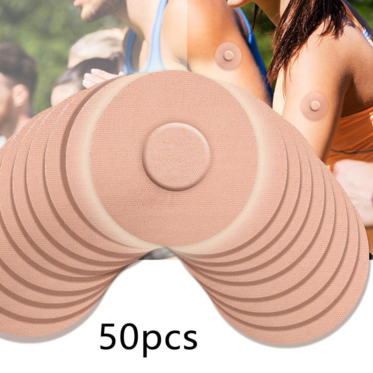 50pcs Adhesive Patch Sensor Cover CGM Patches Waterproof