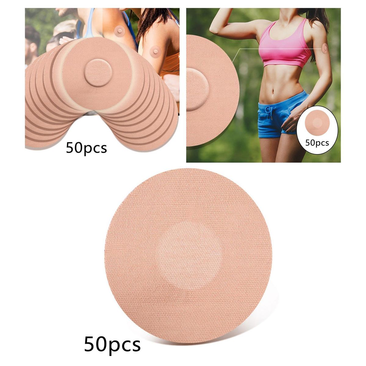 50pcs Adhesive Patch Sensor Cover CGM Patches Waterproof