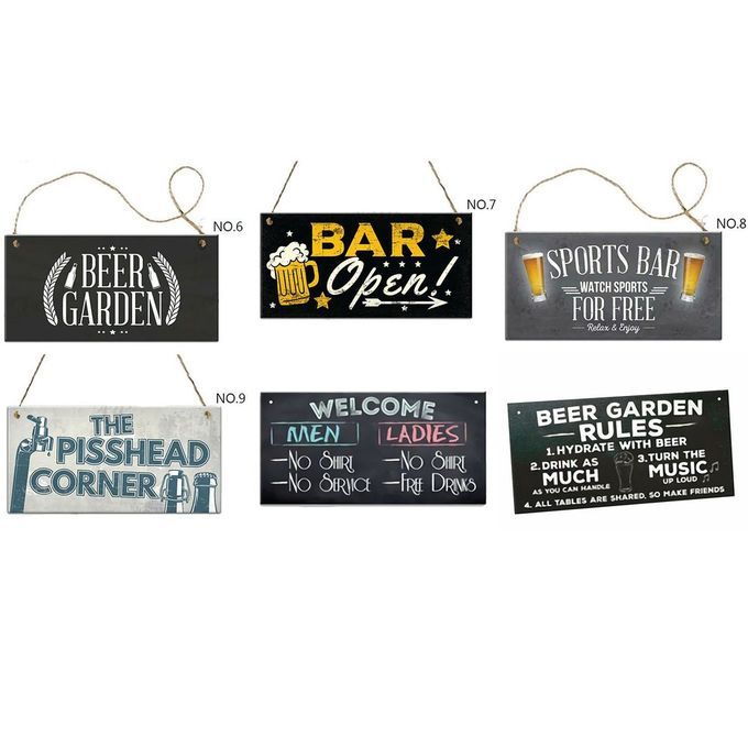 Bar Signs Wooden Hanging Wall Plaques Sign Pub Sign Shed  Ave Bar De Oration9