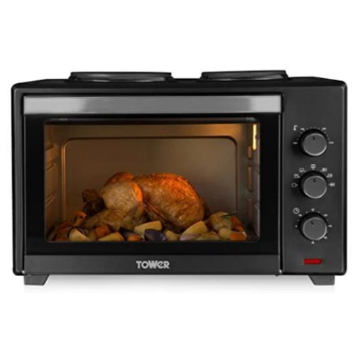 40L Mini Oven With Twin Hotplates & Grill - 1000W