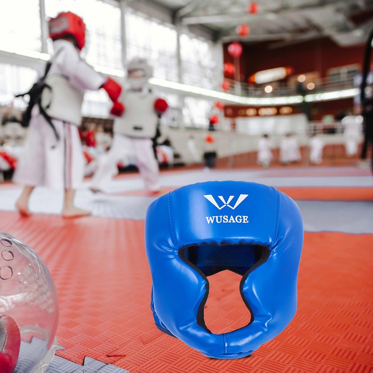 Boxing Headgear Impact Absorption Head Protection For Karate Blue S