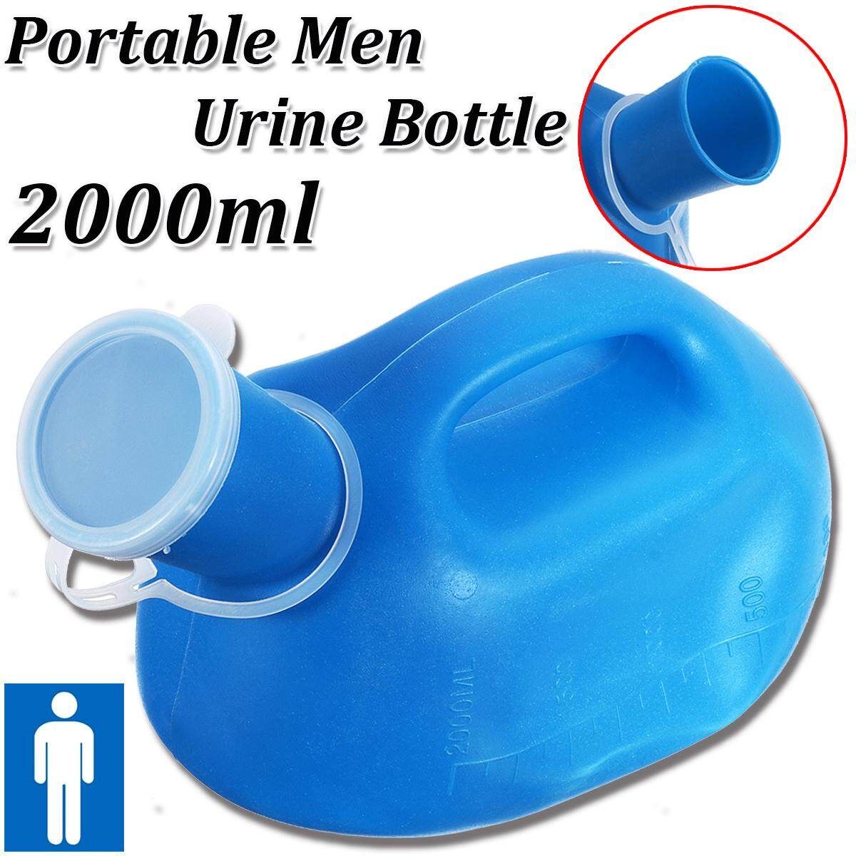 2000ml Blue Portable Outdoor Urine Storage Bottle Male Men Pee Camping Travel