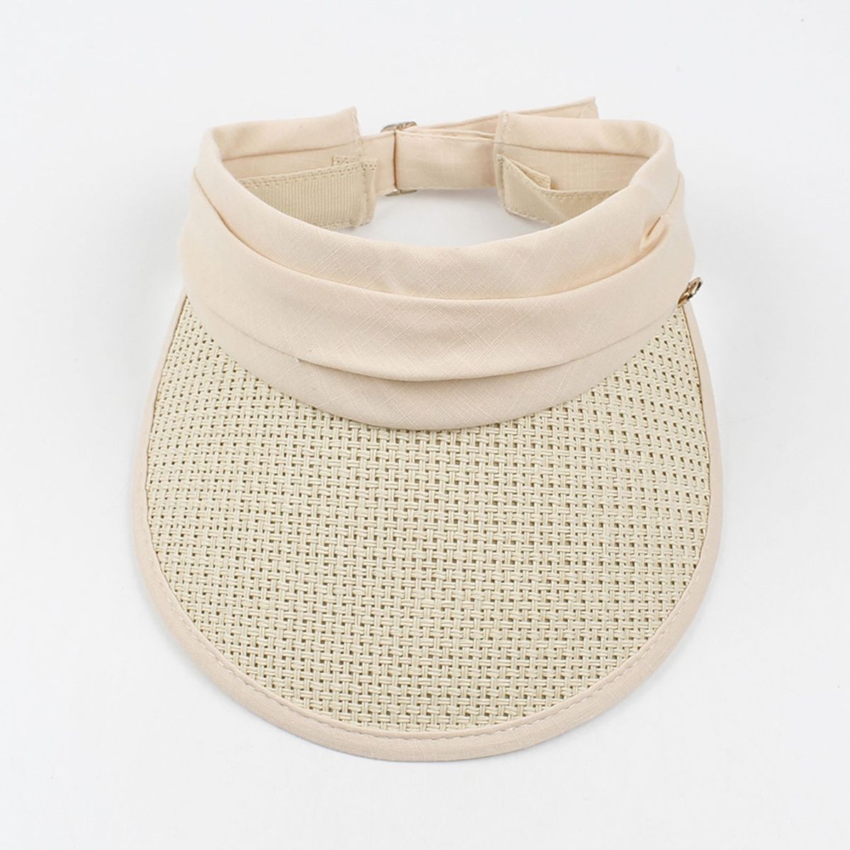 Women Hat Straw Hat Empty Top Adjustable Sun Protection
