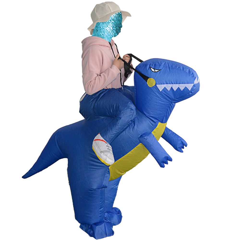 Decdeal Cute Adult Inflatable Dinosaur Costume Suit Air Fan