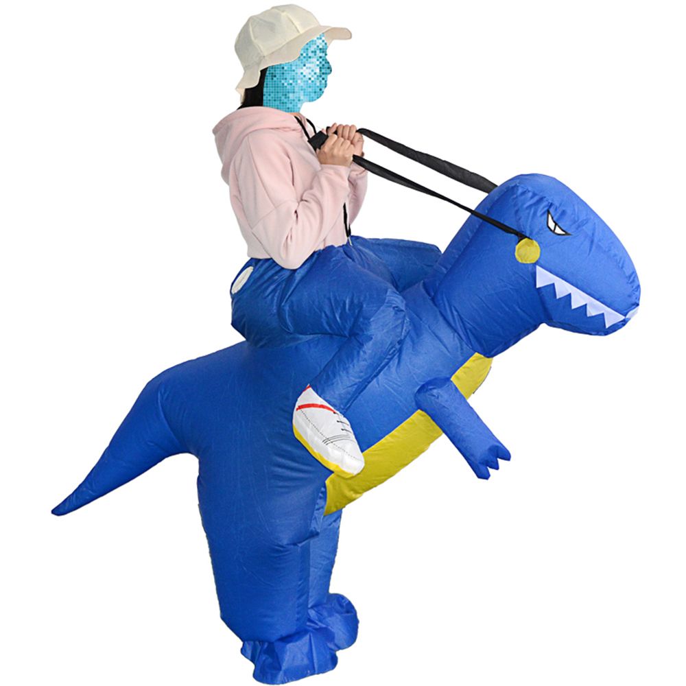 Decdeal Cute Adult Inflatable Dinosaur Costume Suit Air Fan