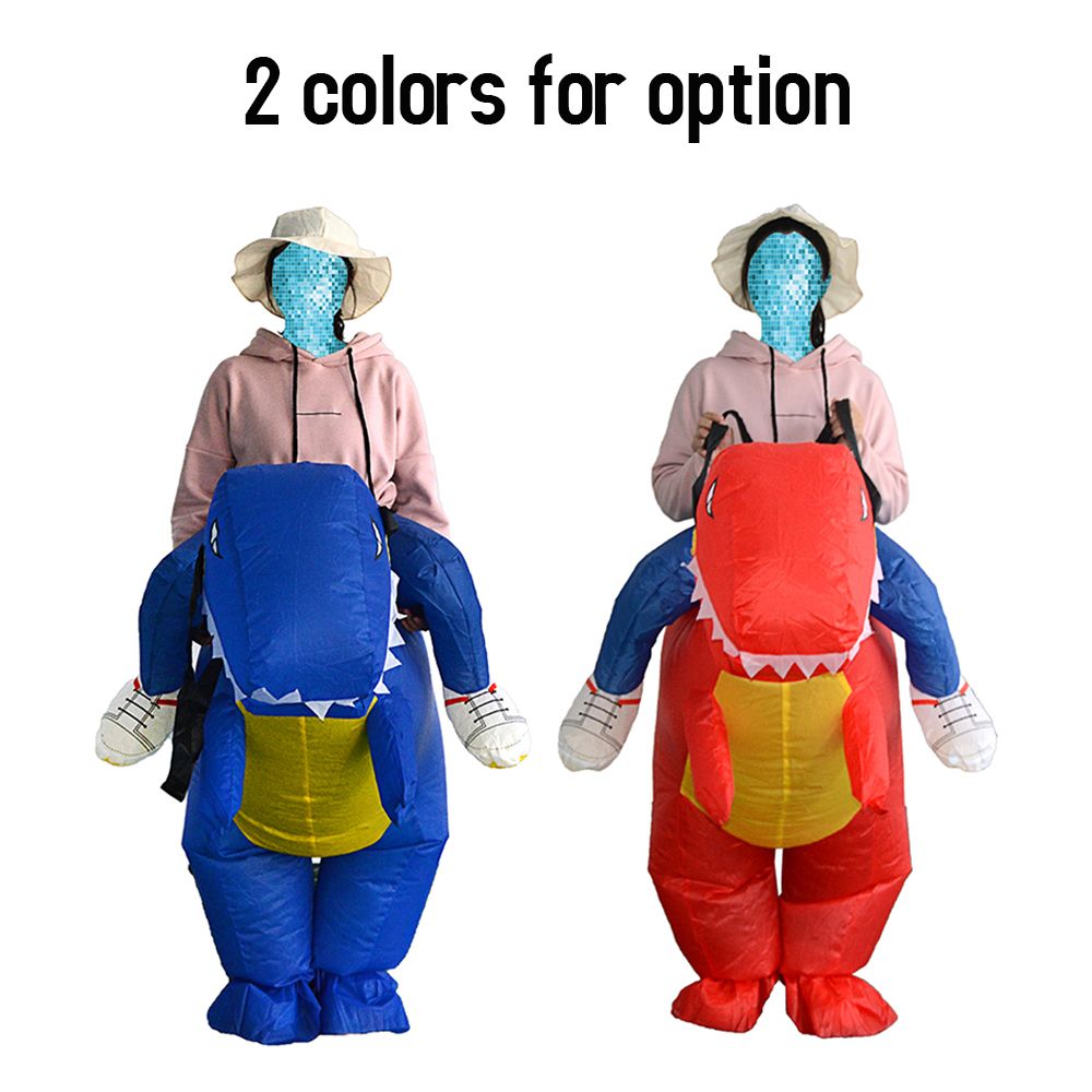 Decdeal Cute Adult Inflatable Dinosaur Costume Suit Air Fan