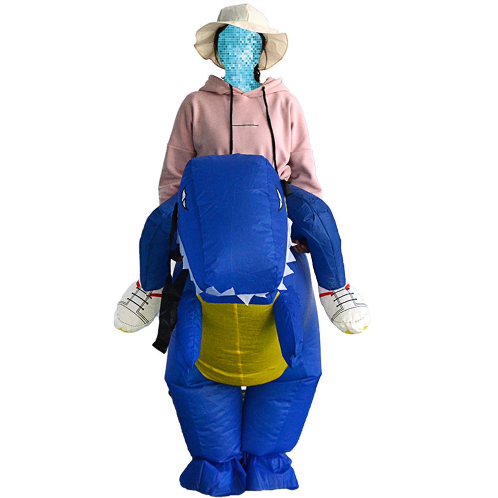 Decdeal Cute Adult Inflatable Dinosaur Costume Suit Air Fan