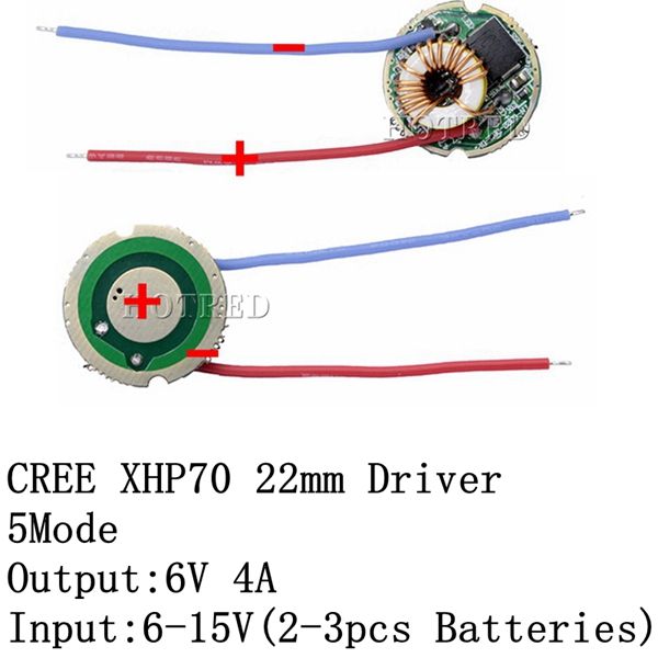 Cree XLamp XHP70 XHP70.2 6V LED Driver 22MM DC6V-15V 1mode