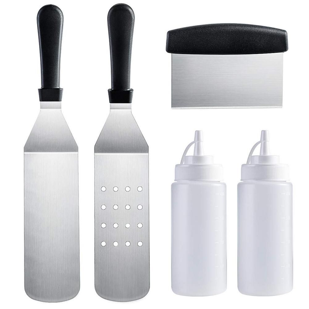 5pcs Set BBQ Tools Barbecue Set For Teppanyaki Spatulas For