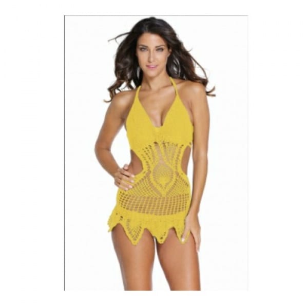 Crochet Beach Wear - Yellow