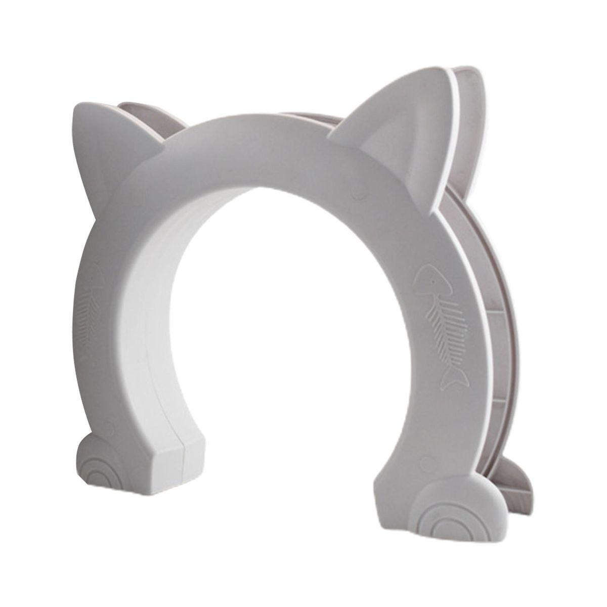 Pet Gate Cat Ears Shape Pet Kitten Puppy Passing Door White