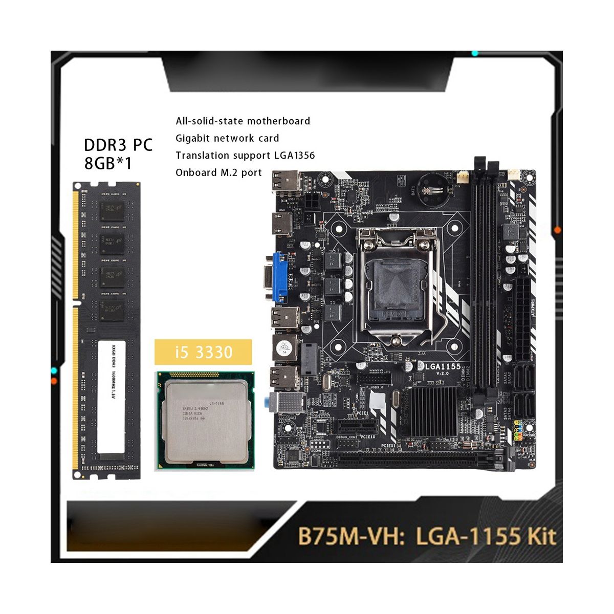 H61M Motherboard LGA 1155 Computer Motherboard 16GB Supports Core I3 I5 I7 3240 Series Processor DDR3 SATA2.0
