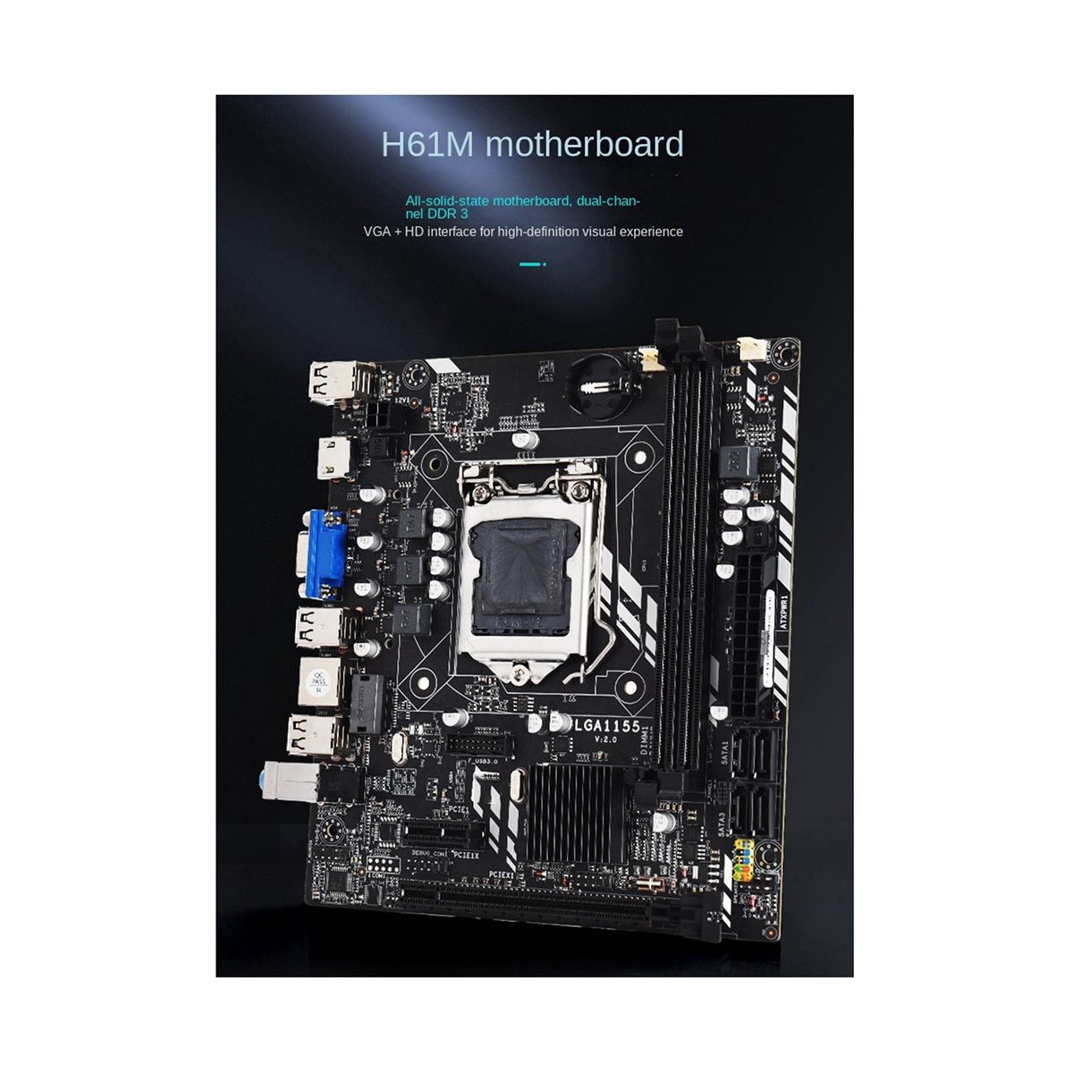 H61M Motherboard LGA 1155 Computer Motherboard 16GB Supports Core I3 I5 I7 3240 Series Processor DDR3 SATA2.0
