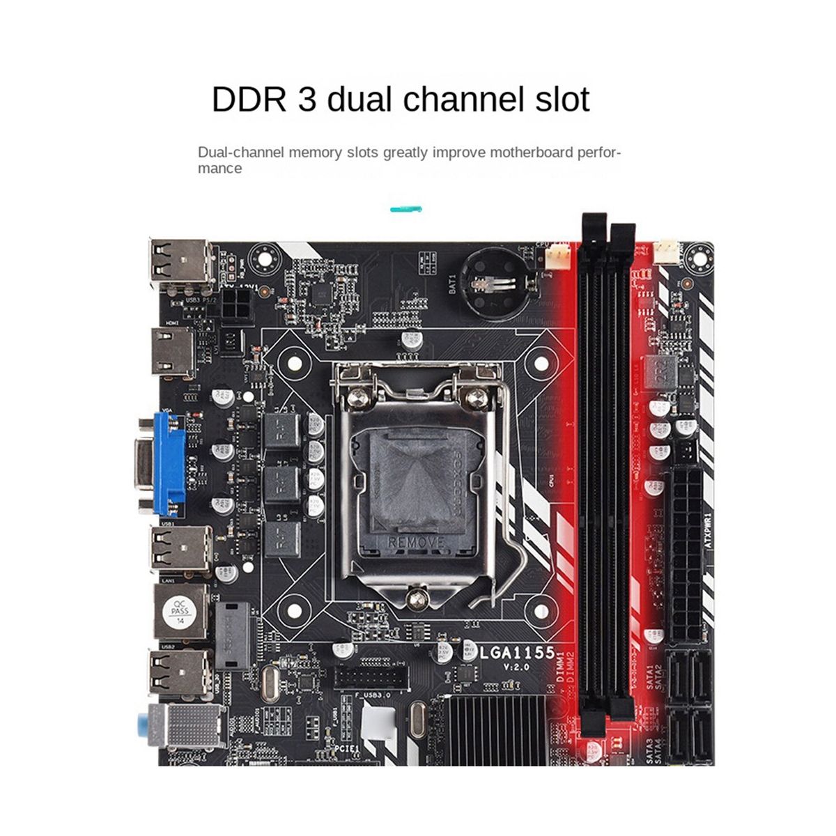 H61M Motherboard LGA 1155 Computer Motherboard 16GB Supports Core I3 I5 I7 3240 Series Processor DDR3 SATA2.0