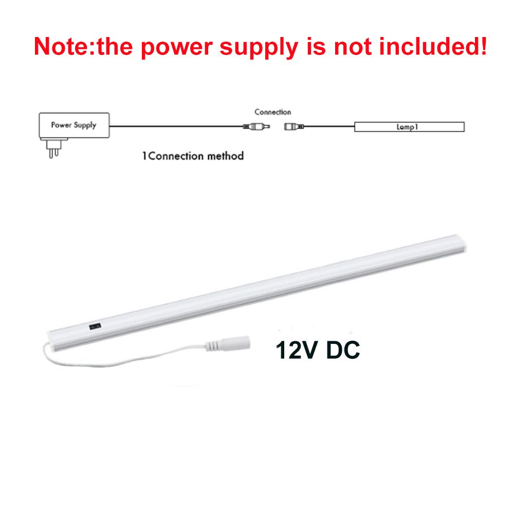 LED Under Cabinet Lamp Ultra-thin Modern 80CM Sensor Night Automatic Lights For Kitchen Wardrobe Closet Wall Lamps USB Recharge--12V DC-30CM