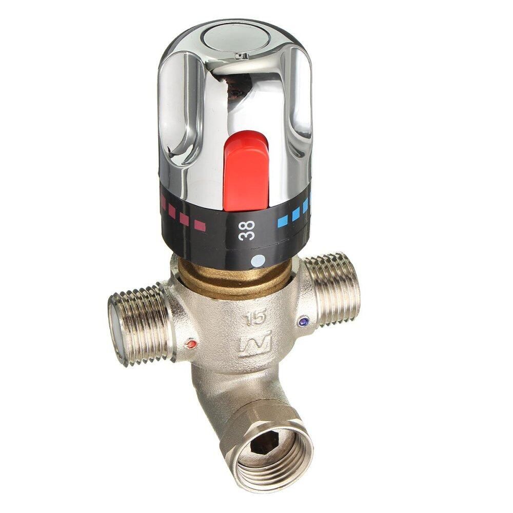 G1/2'' Brass Thermostatic Mixing Solar Water Heater Valve For Shower Faucet