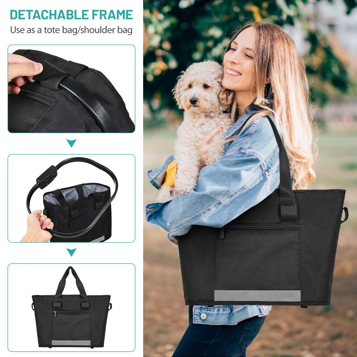 Bike Basket Quick Release Removable Folding Bicycle