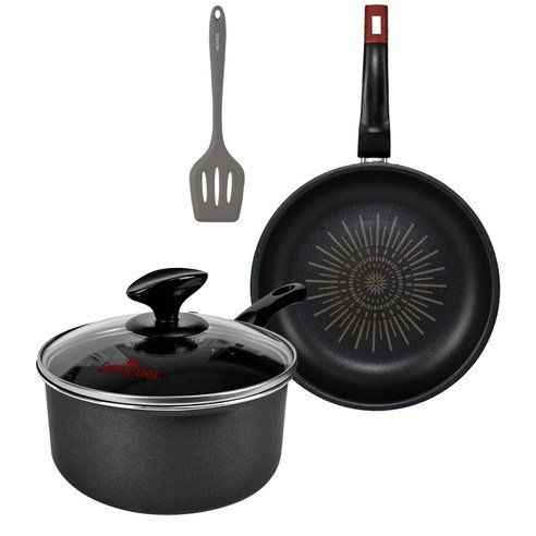 Queensense Induction Pot Frying Pan Silicone Cookware Set Of