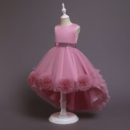 Girl Children Kids New Style Long Tail Birthday Christmas Wedding Dinner Party Princess Dress