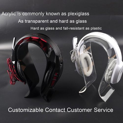 TB Headphone Display Stand Plexiglass Headphone Stand U Type Earphone StandBlack