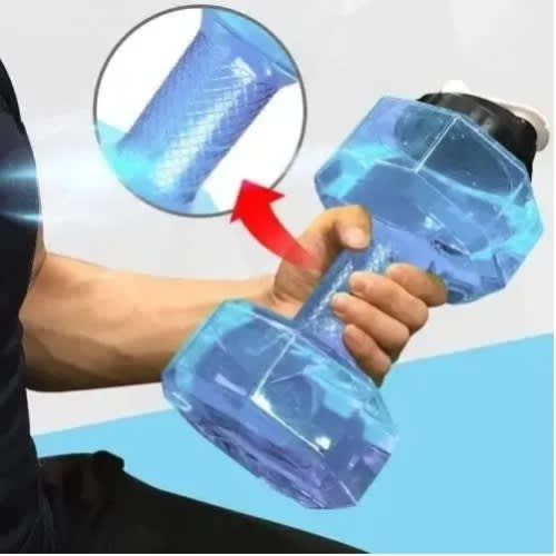 Dumbbell Shape Water Bottle - 2.2l - Blue