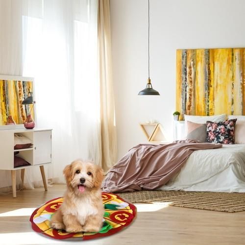 Pet Sniffing Mat Dog Puzzle Toy Dog Feeding Mat Smell The Scent For Dog Stress Relief Cat Bed Comfortable Plush Mat Gorgeous