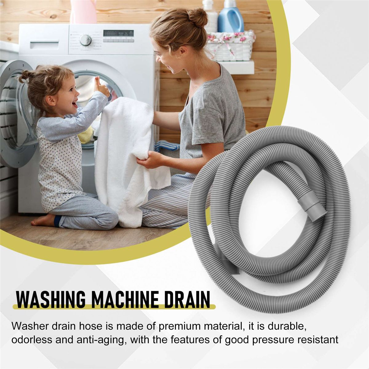 Drain Hose Extension Set Universal Washing Machine Hose 65Ft Include Drain Hoses Hose