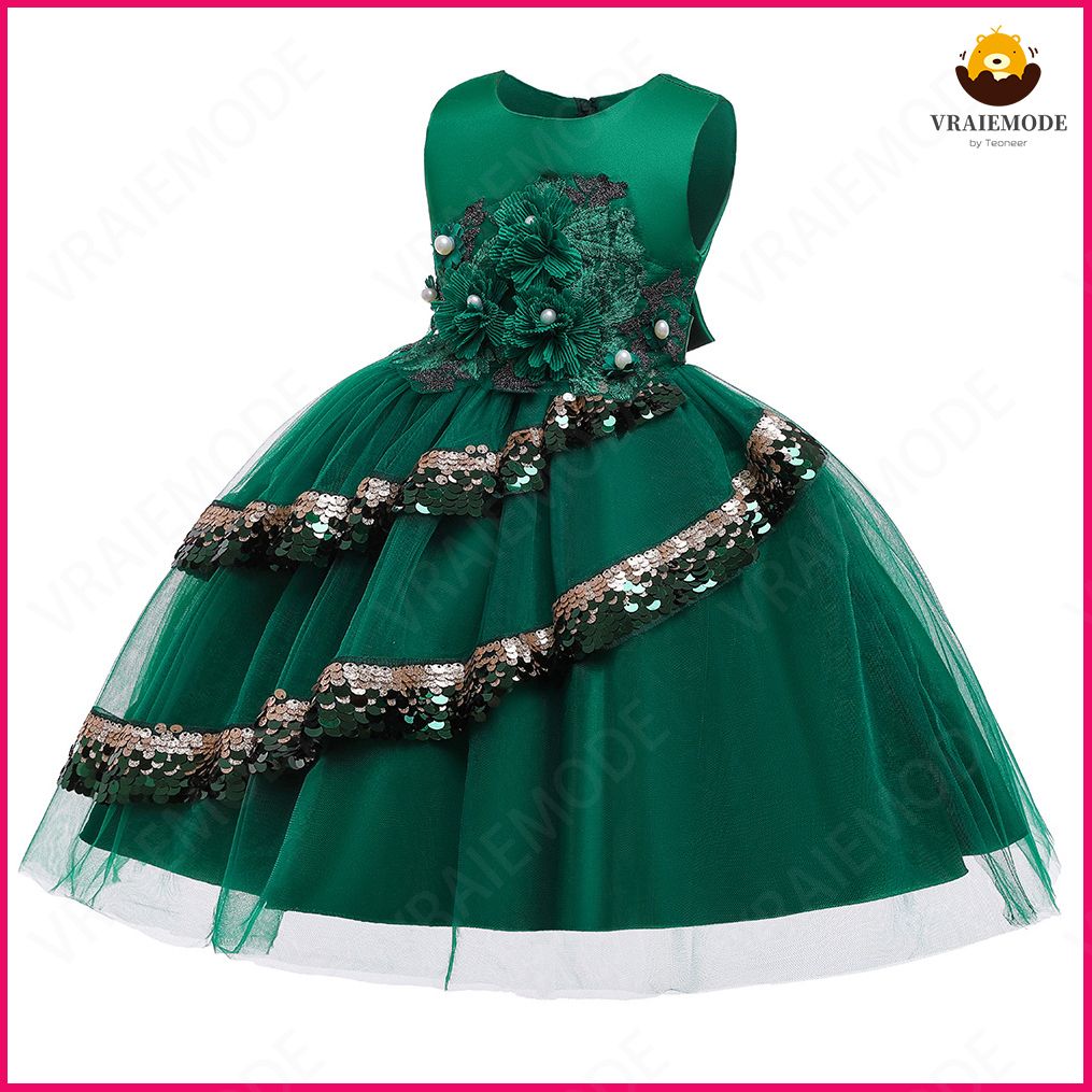 Girls Dress Sequins Party Princess Dress Kids Dresses Pageant Prom Children Clothing Formal Ball Gown