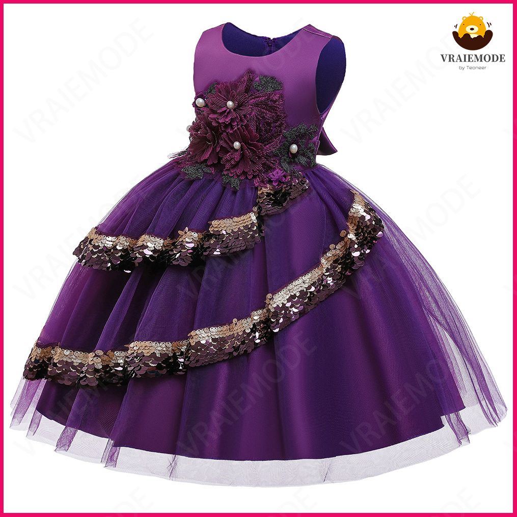 Girls Dress Sequins Party Princess Dress Kids Dresses Pageant Prom Children Clothing Formal Ball Gown