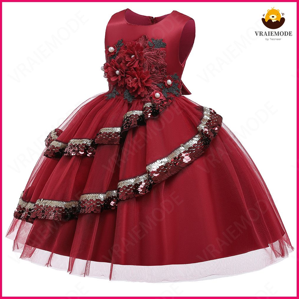 Girls Dress Sequins Party Princess Dress Kids Dresses Pageant Prom Children Clothing Formal Ball Gown