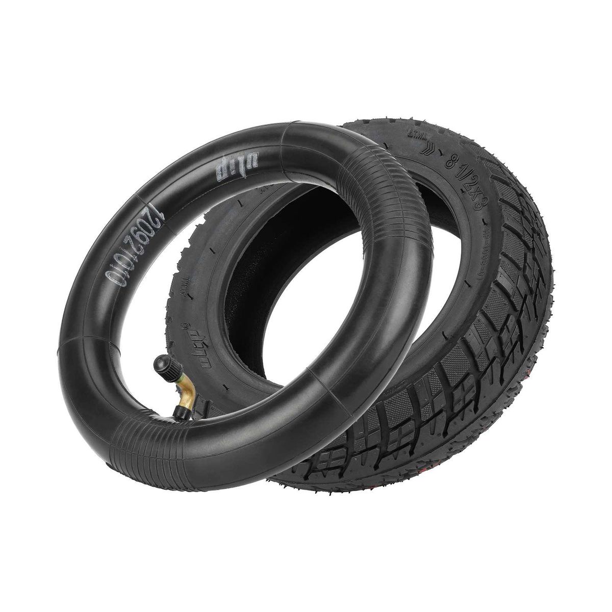 Ulip 8.5x3 Off-Road Tire Electric Scooter Vacuum Tire with 81/2x2(50-134) Thickened Angle Valve Inner Tire Replacement