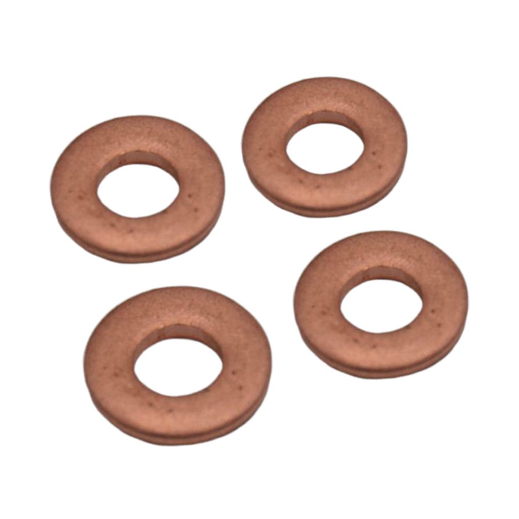 4 Pcs 14mm Injector Copper Washer Gasket Flat Ring