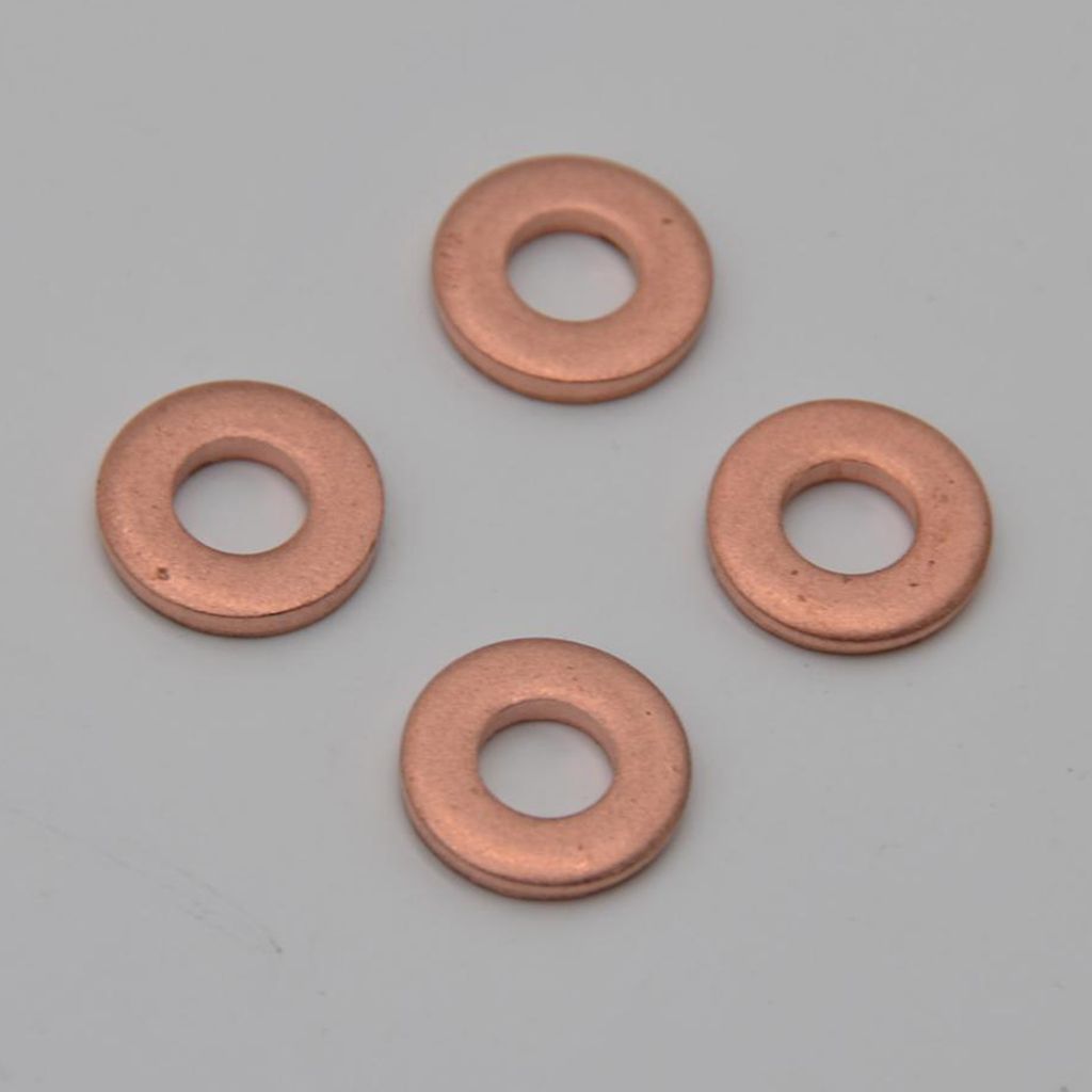 4 Pcs 14mm Injector Copper Washer Gasket Flat Ring